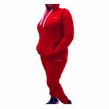 Classic Sweatsuit with Visible Seam Design on Pant