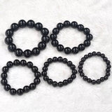 Natural Obsidian stone bracelet