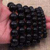 Natural Obsidian stone bracelet